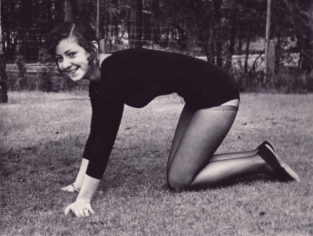 Nog een klein detail retoucheren en Nadja was klaar voor het kampioenschap 'schoonposeren'.